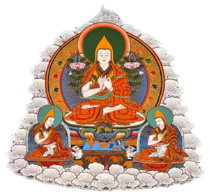Lama Tsongkhapa and disciples