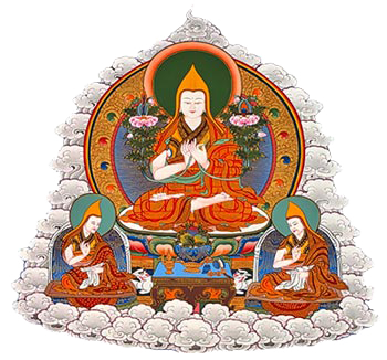 Lama Tsongkhapa and disciples